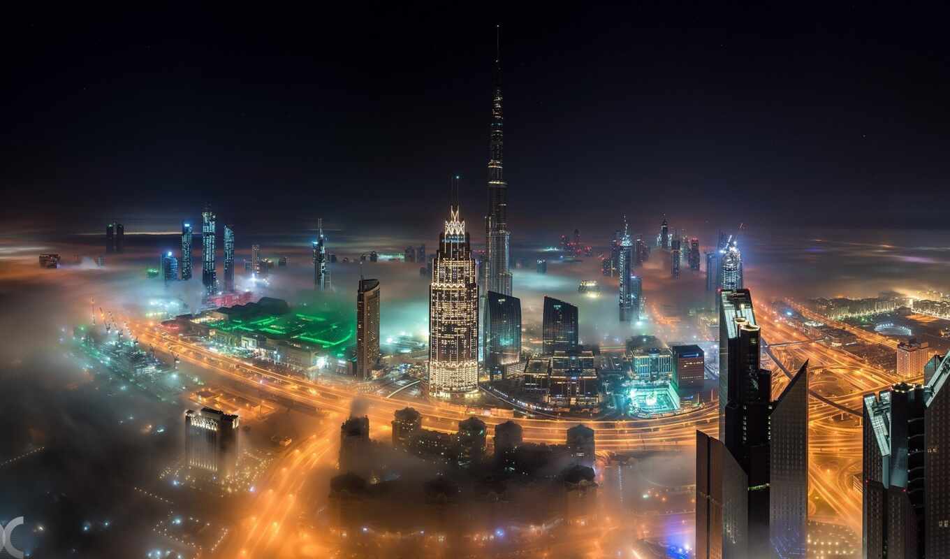 город, арабский, небоскрёб, dubai, unite, emirat