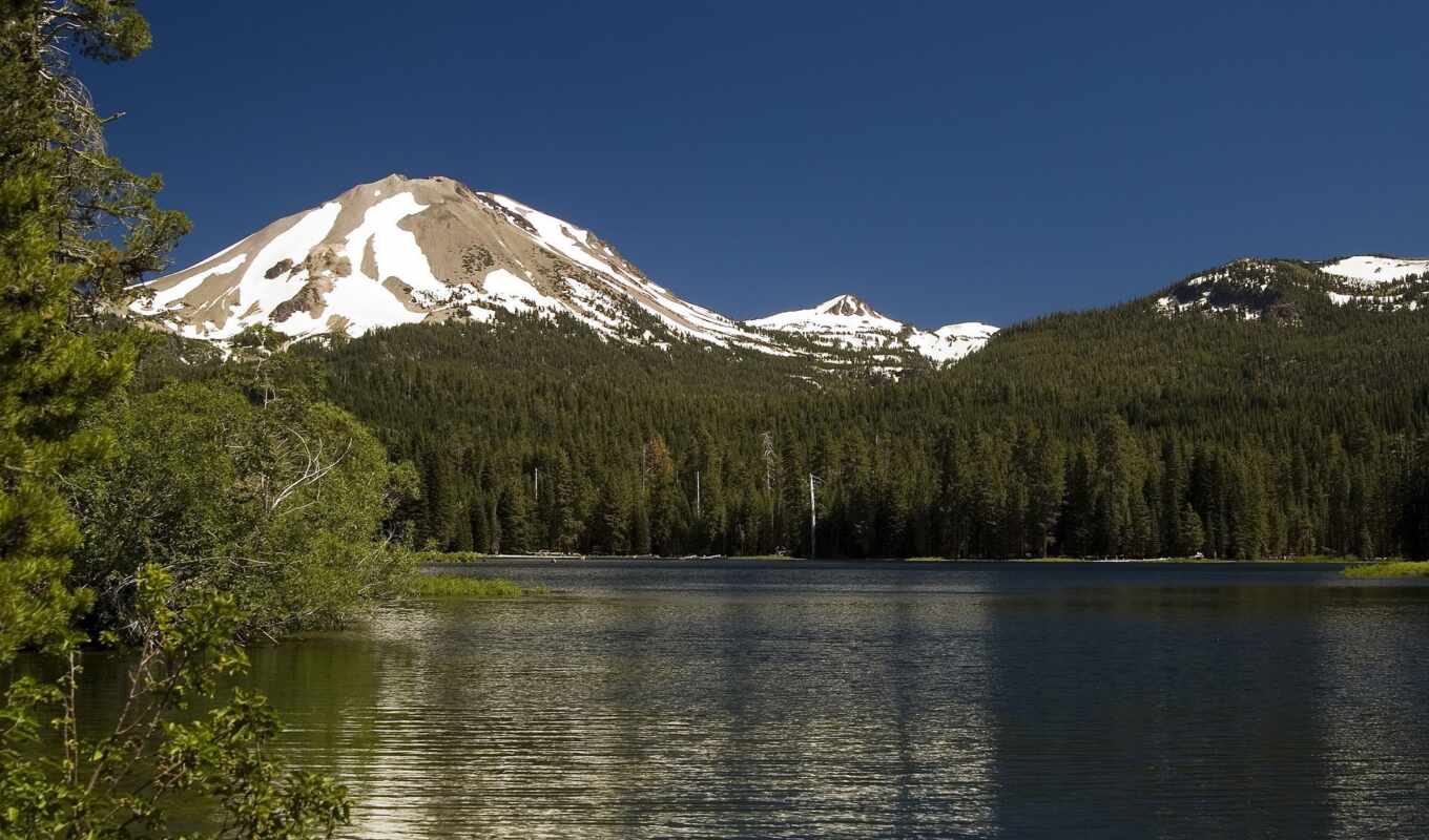 lake, mountain, california, frank, park, scenery, national, mount, wilson, lassen, volcano