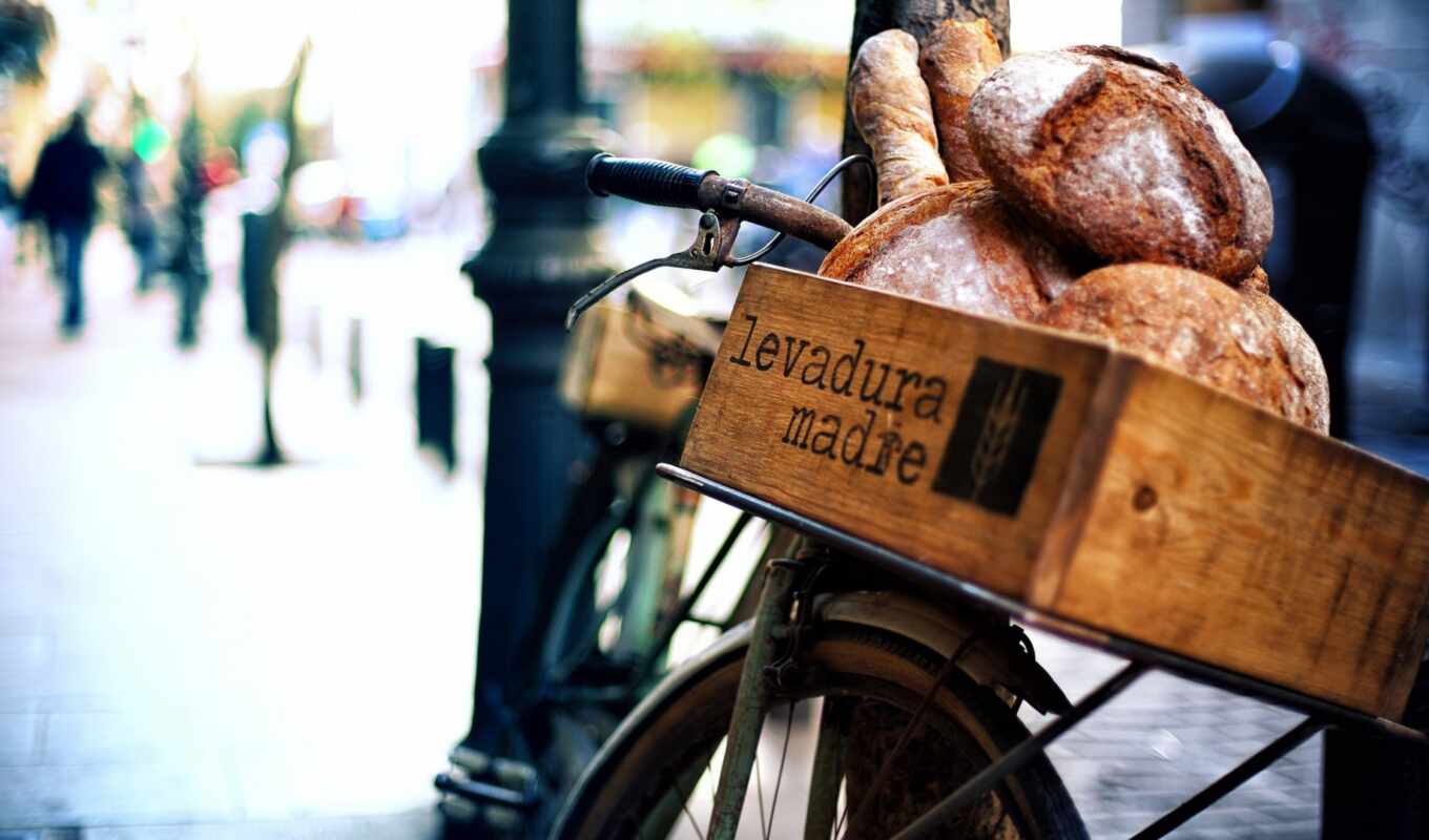 black, еда, город, bike, cycle, хлеб, велосипед