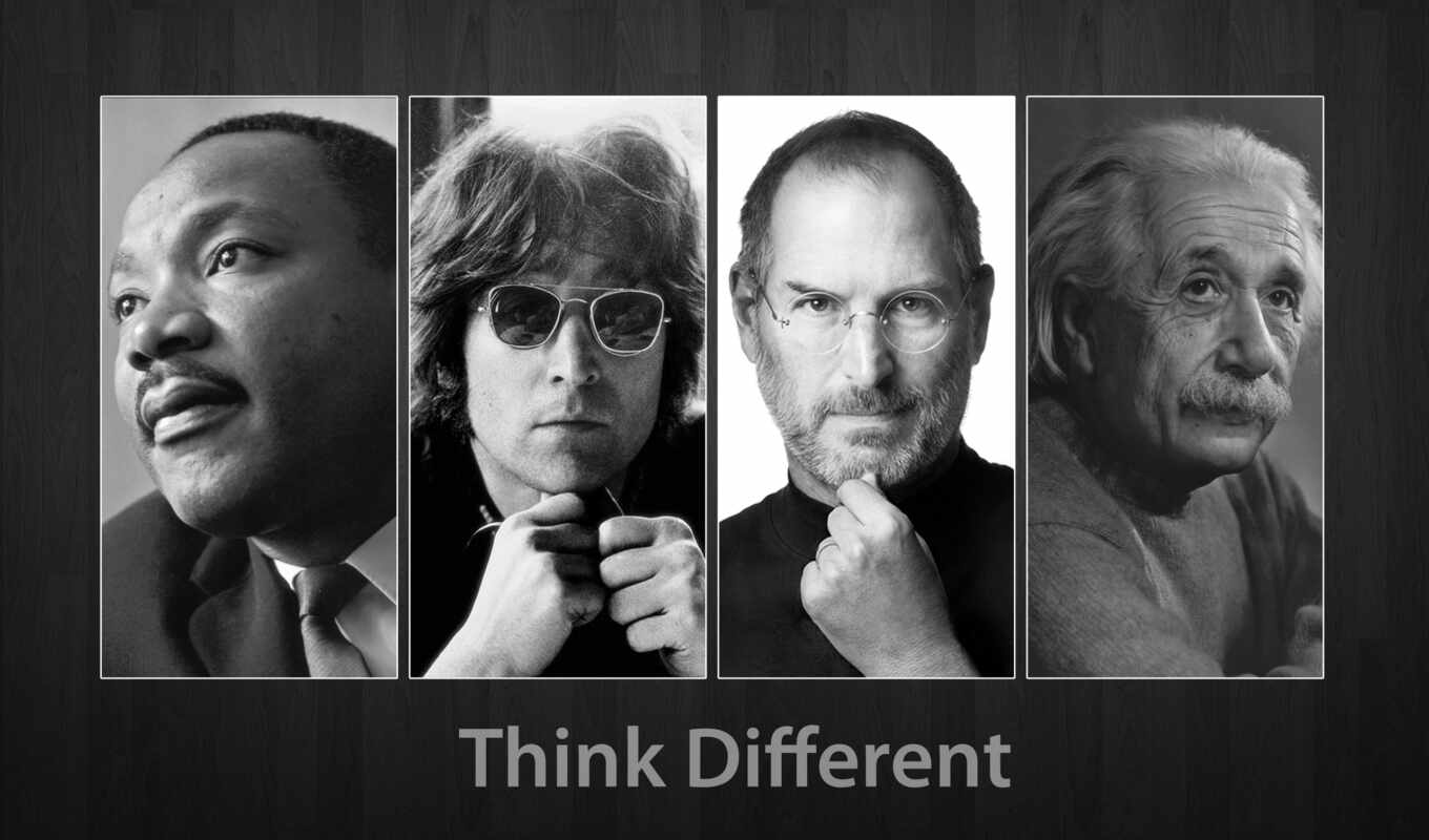 apple, think, different, steve, jobs, albert, think about it, I think, otherwise, jobs