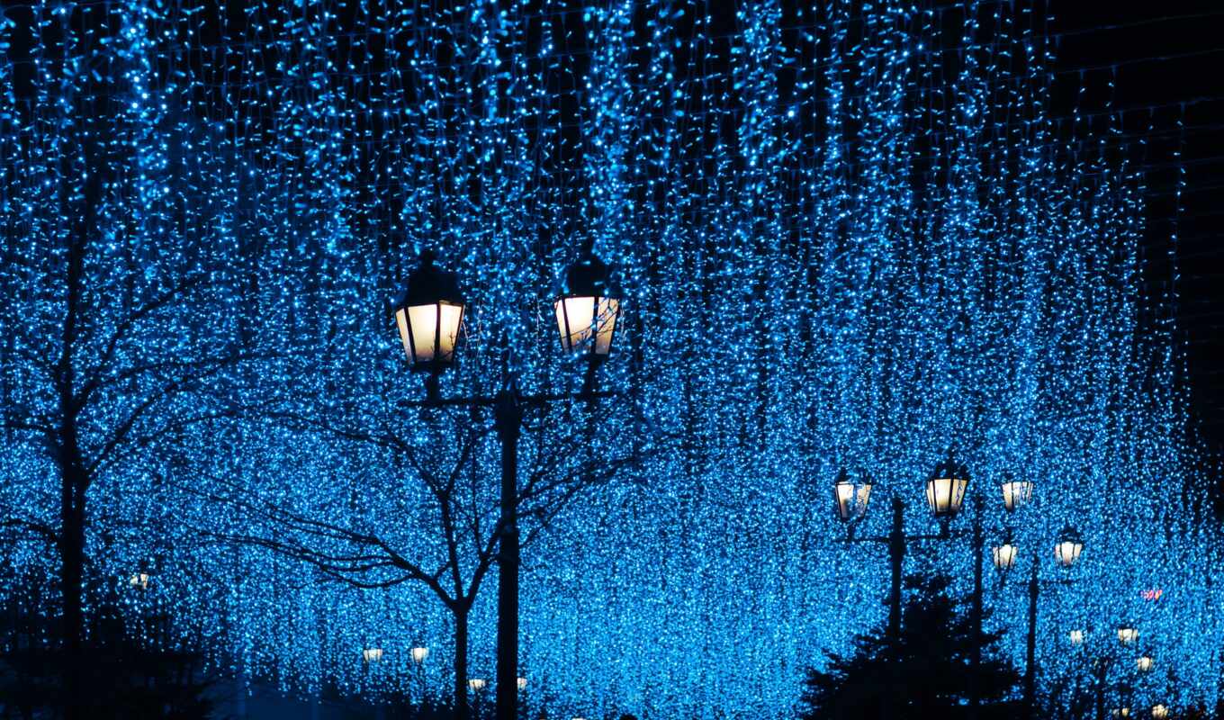 свет, ночь, улица, random, popularity, color, лампа, garland, lantern