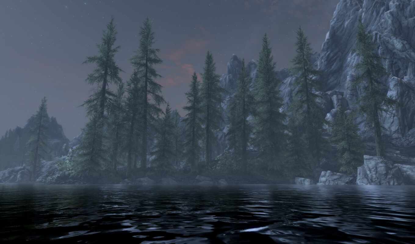 game, background, skyrim, old, scrolling, fore