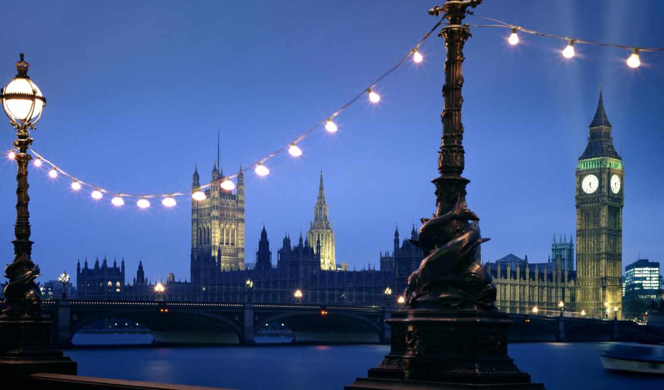 beautiful, night, Bridge, london, view, england, westminster, london