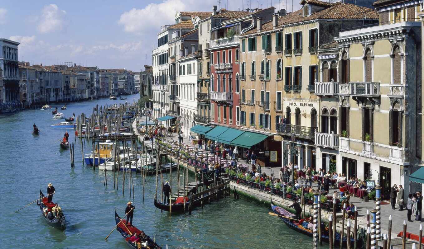 город, venice, canal, grand, italy
