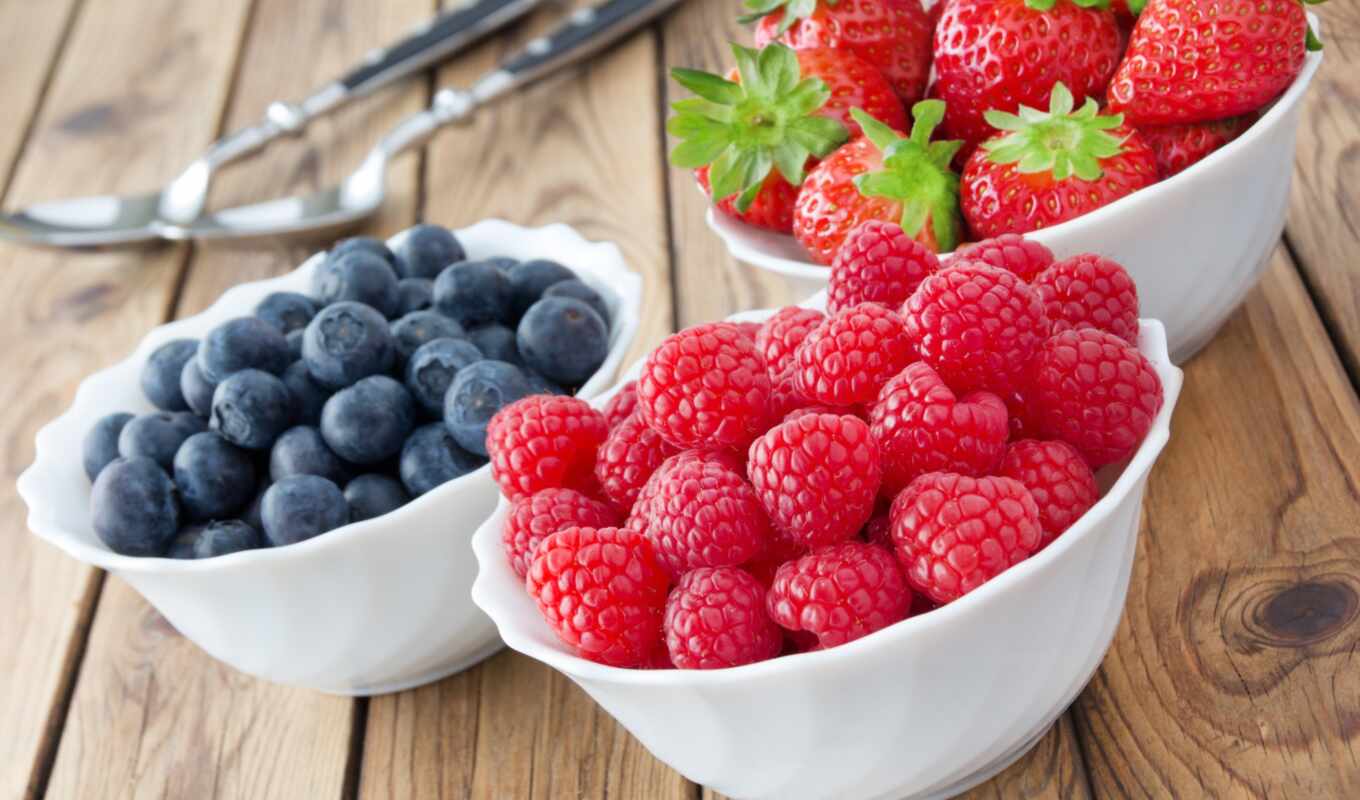 table, raspberry, strawberry, berry, blueberries, telephone