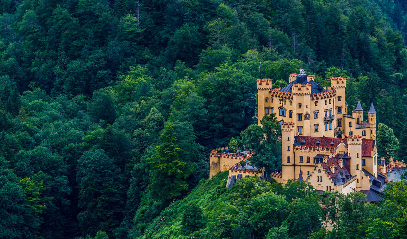 castle, бавария, нойшванштайн, hohenschwangau, funart