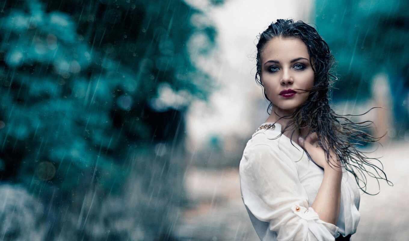 photo, girl, rain, PHOTOSESSION, pose, human, wet, umbrella, under, dozhdat
