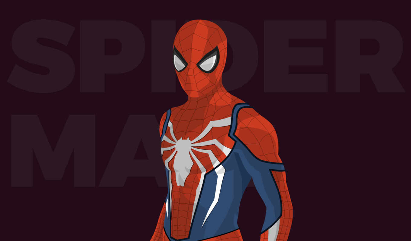 page, widescreen, artwork, tagged, minimal, spiderman