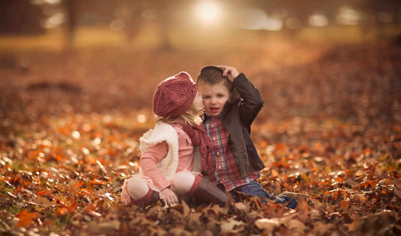 photo, autumn, kid, family