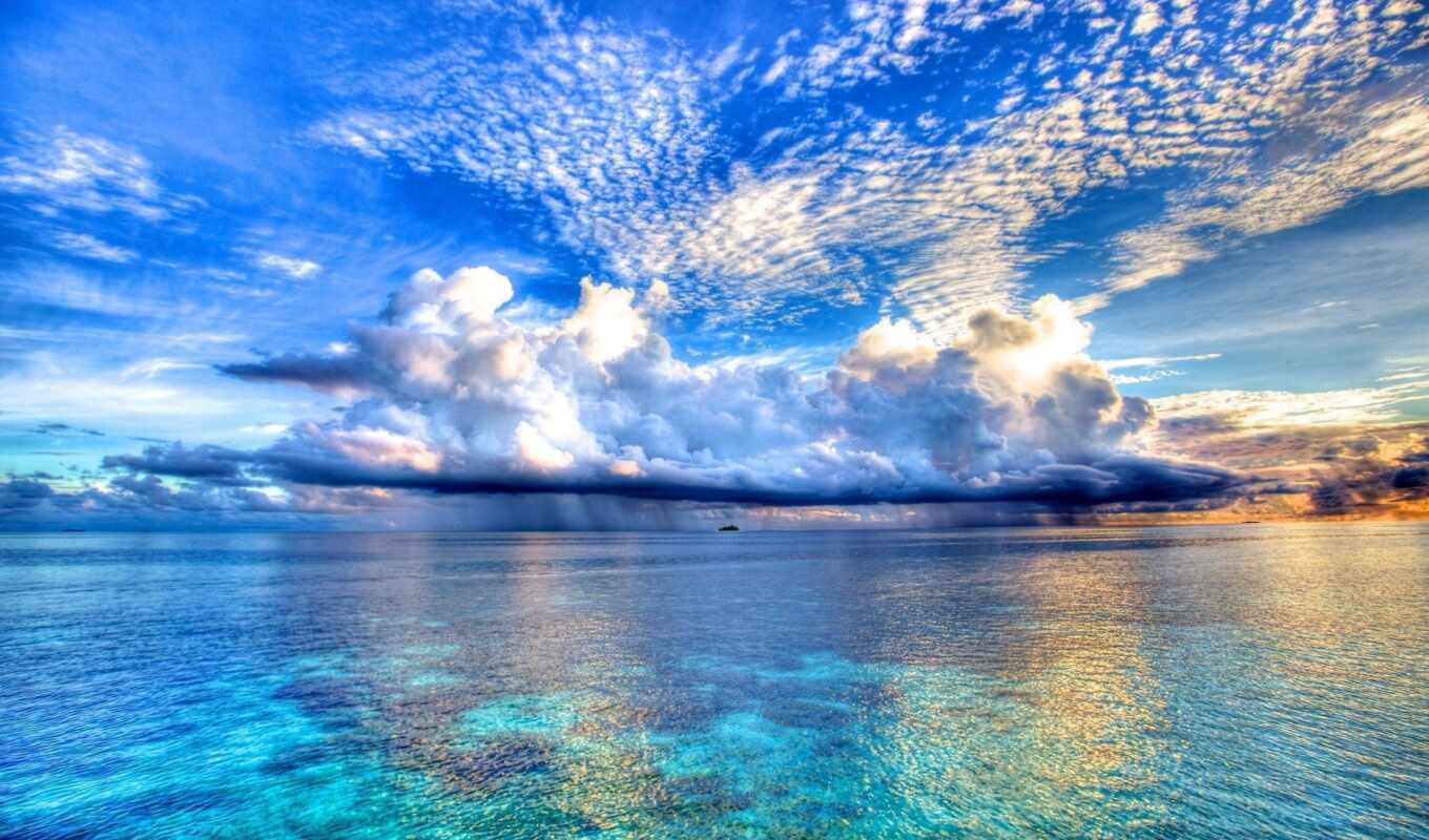 природа, небо, пляж, море, ocean, побережье, океана, oblaka