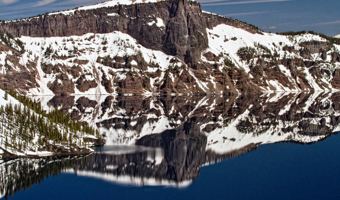 lake, mountain, american, park, reflection, national, crater, the alps, matterhorn