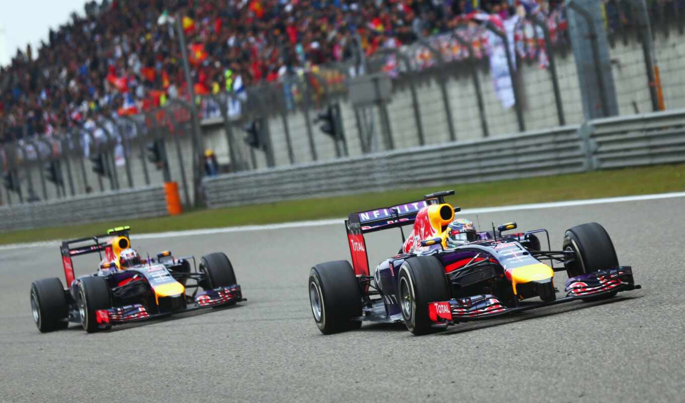 red, sport, formula, race, race, bull, Vettel