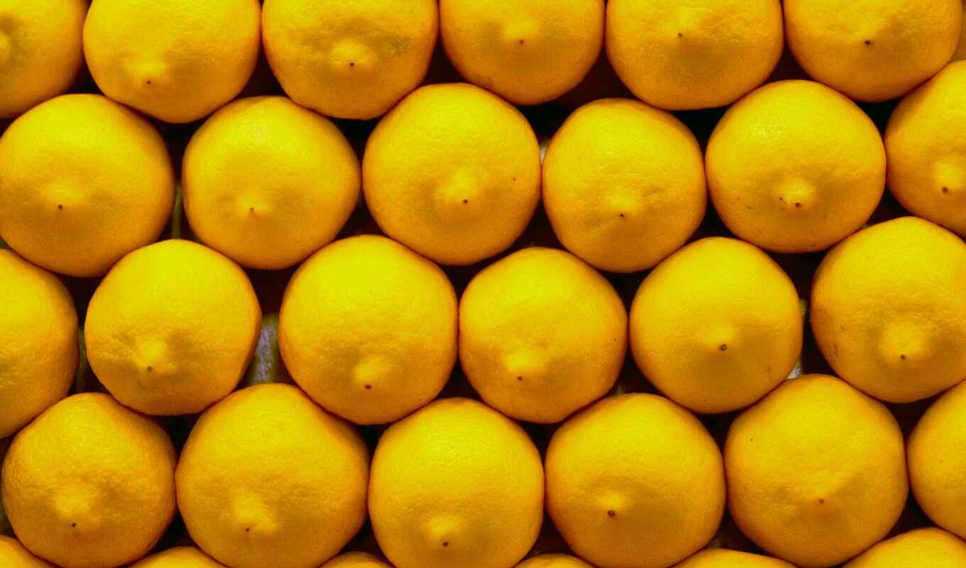 lemon, yellow, citrus