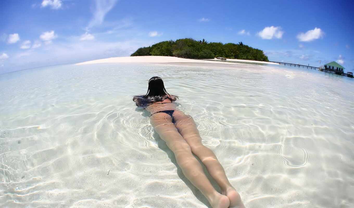 girl, beach