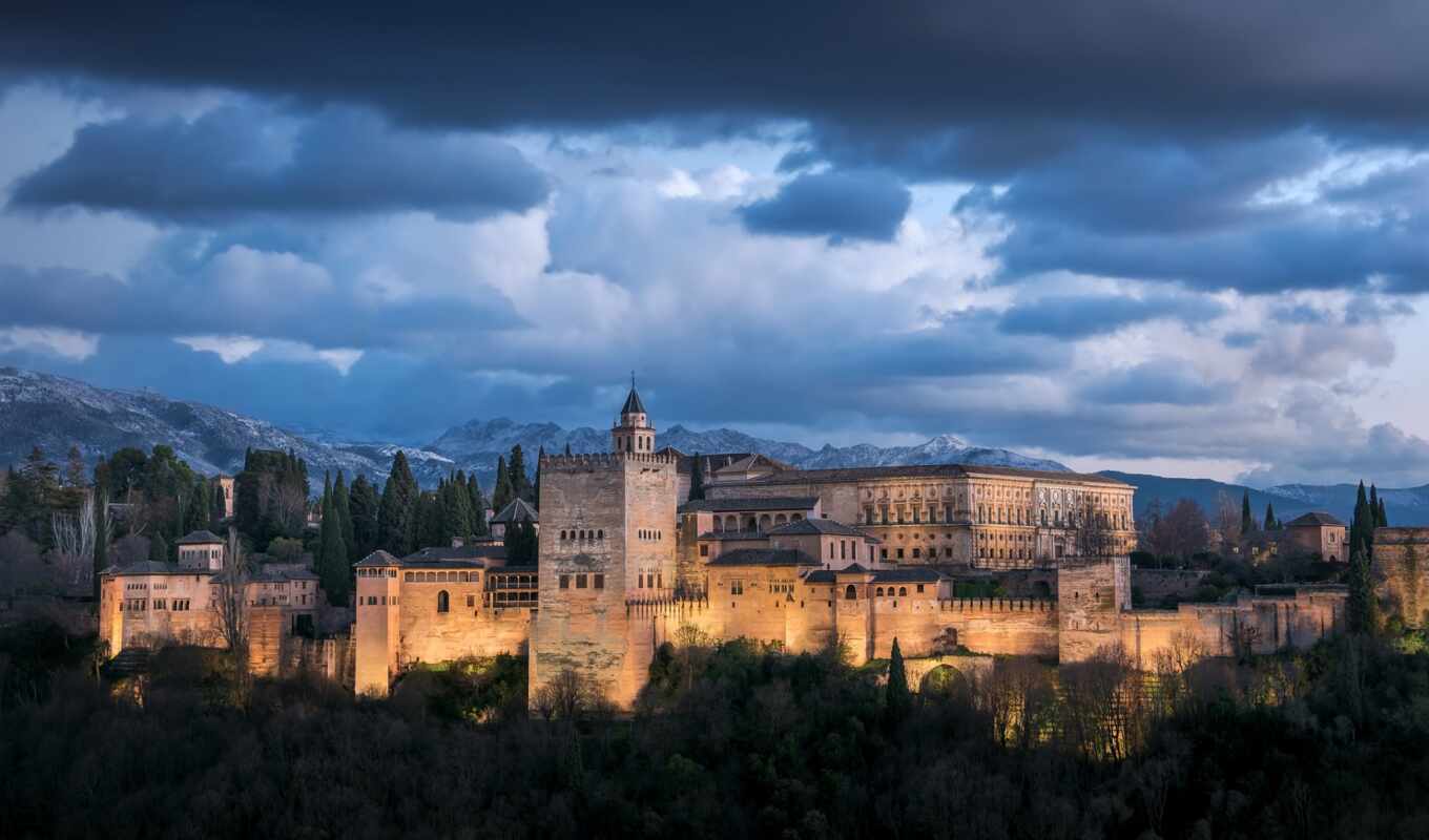 palace, granada, Alhambra palace