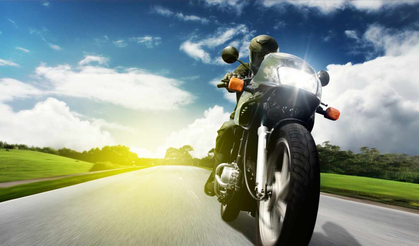 мотоцикл, тепло, скорость, мото, движение, дорогой, broadcast