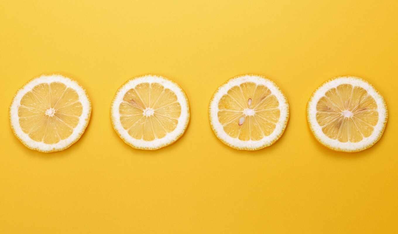 плод, lemon, оранжевый, yellow, slice