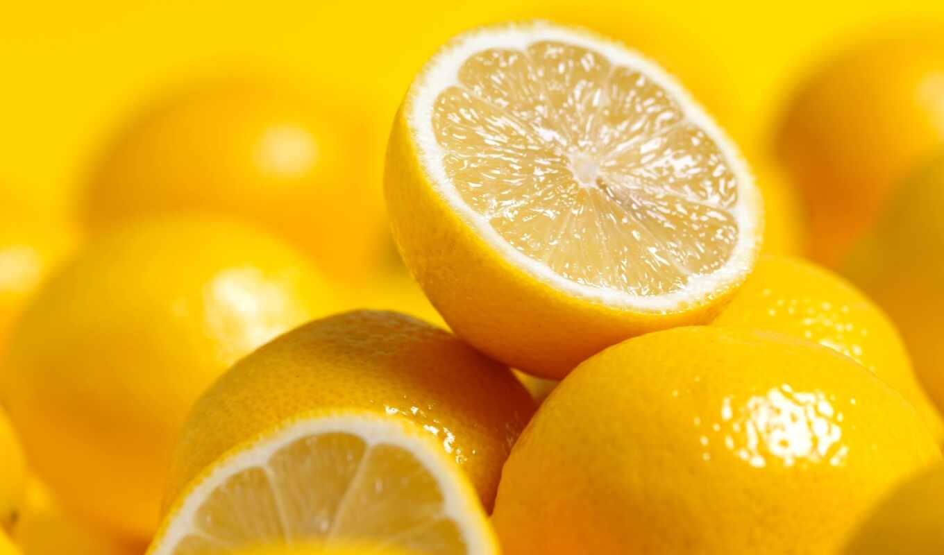 еда, плод, lemon, yellow