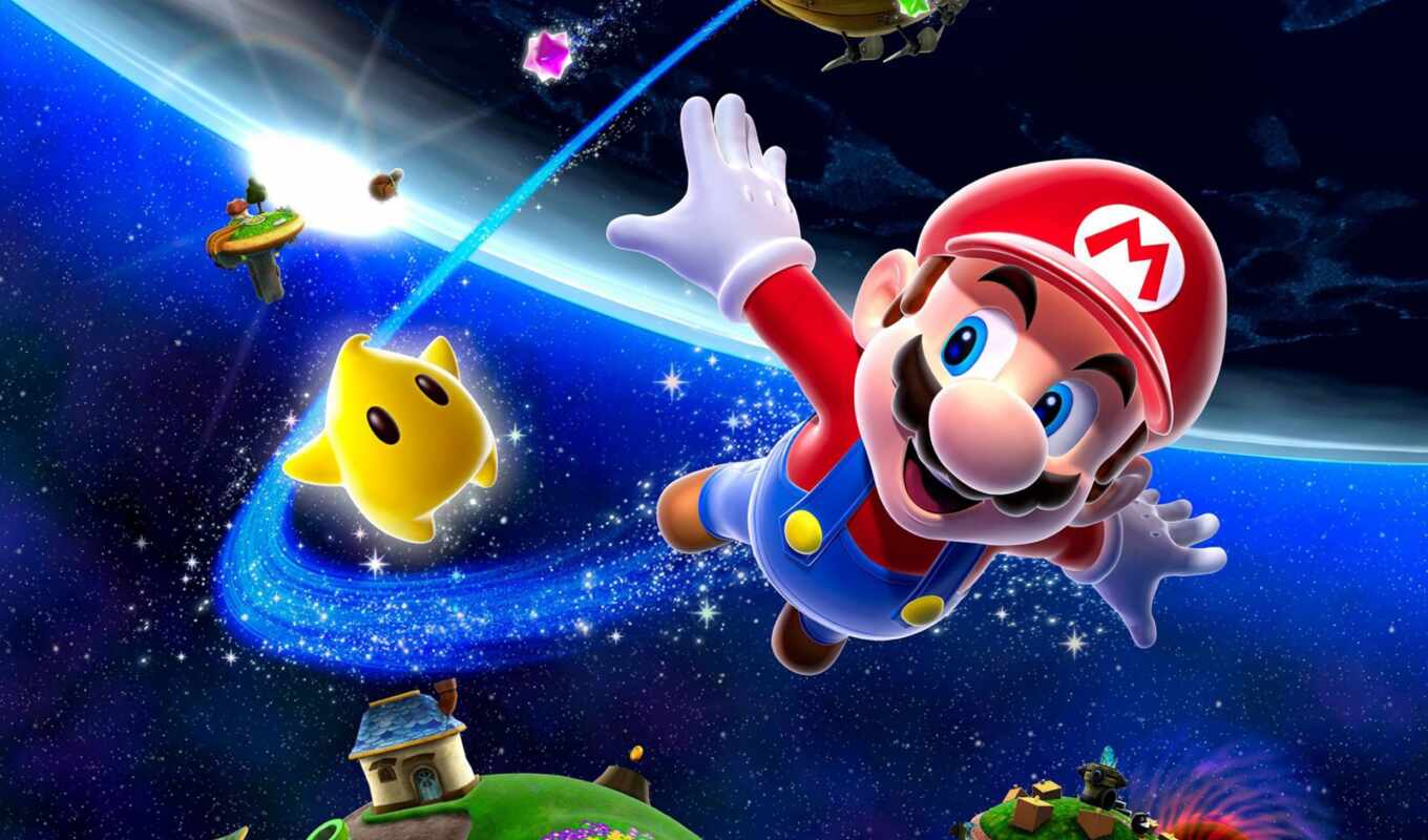 game, super, galaxy, Mario, bro