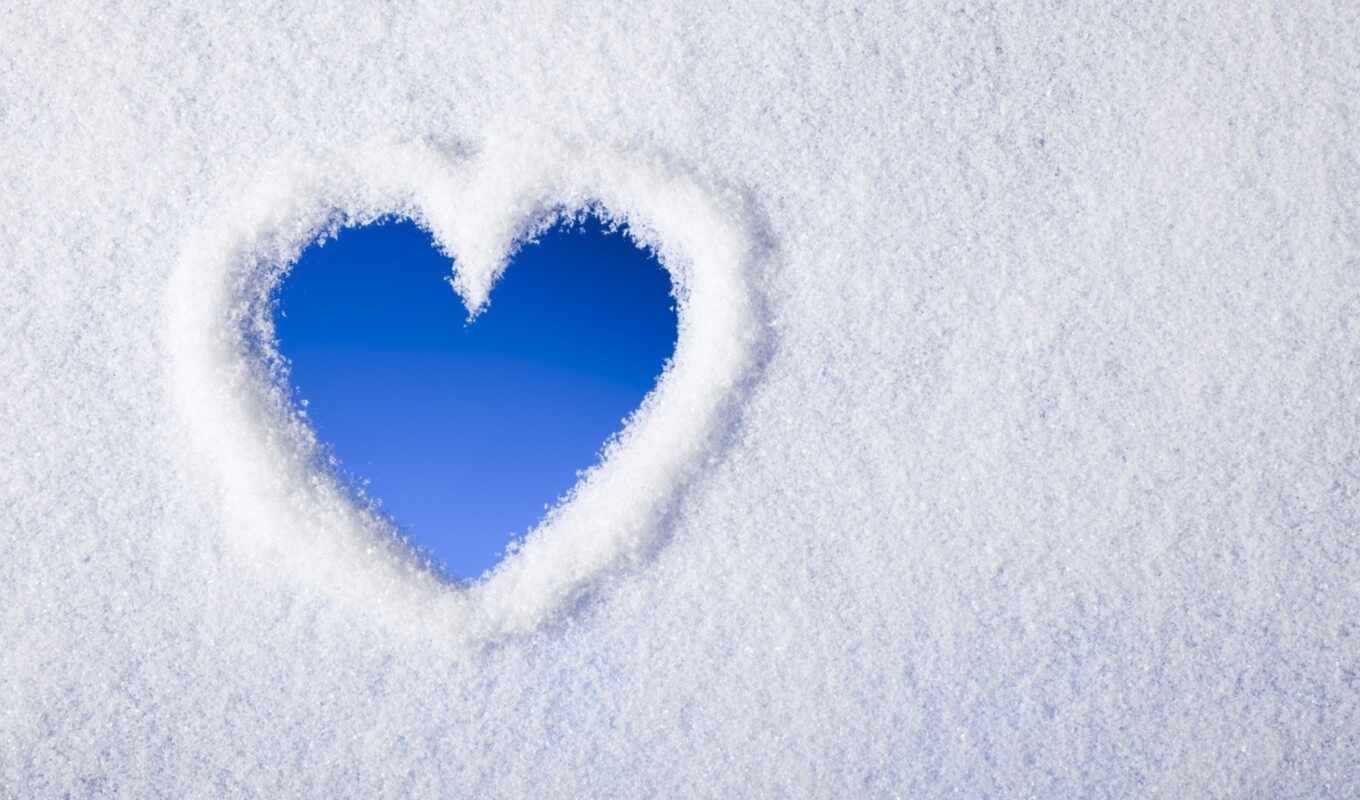 snow, heart