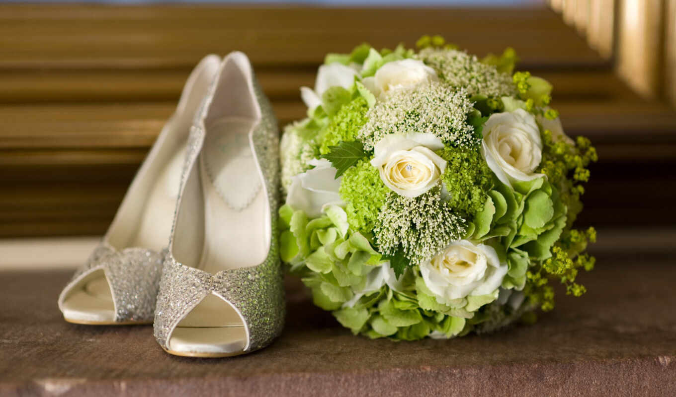 shoes, bouquet, wedding, wedding, brides