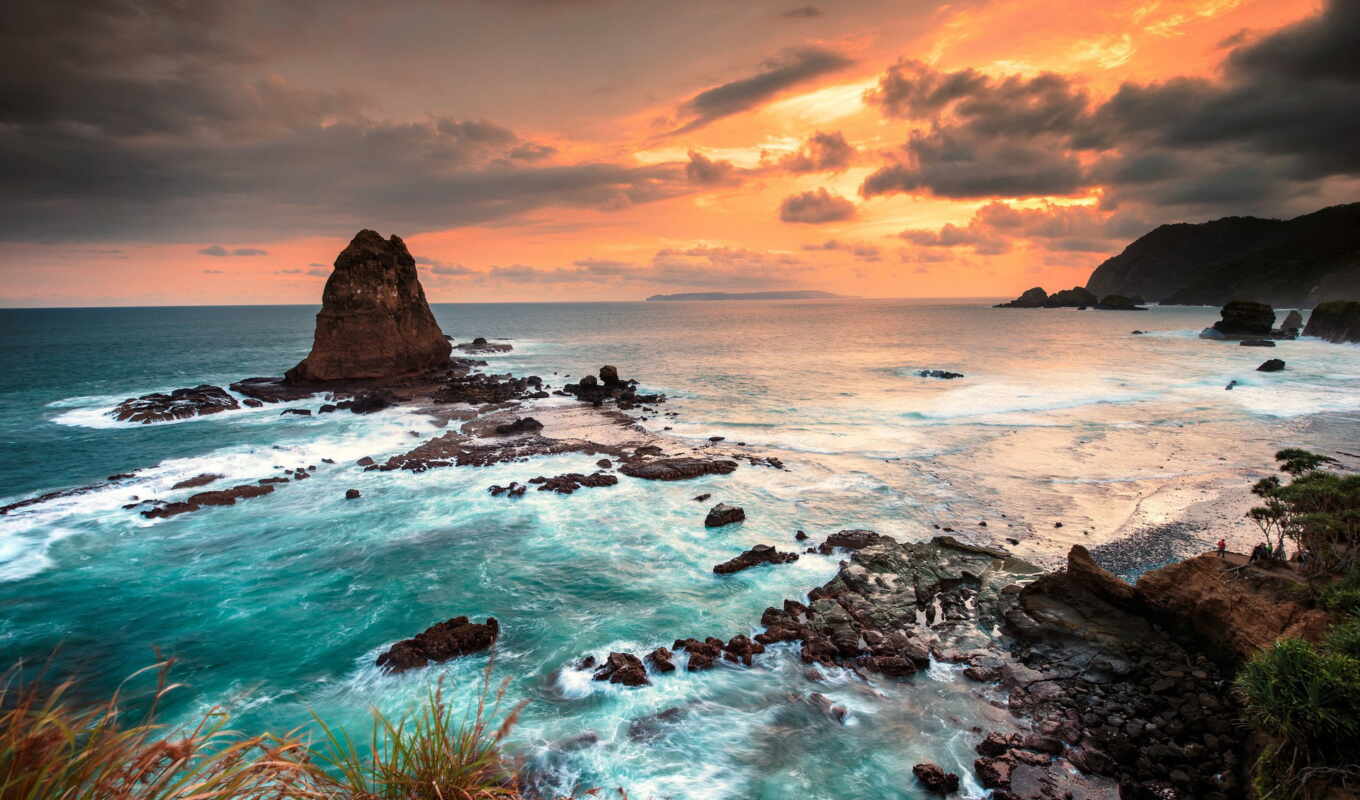 природа, небо, more, изображение, пляж, май, содержать, остров, indonesia