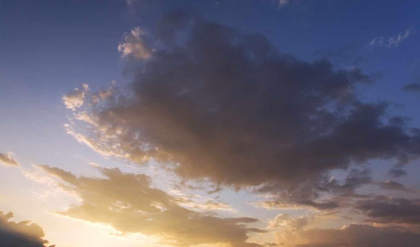 небо, картинка, закат, oblaka