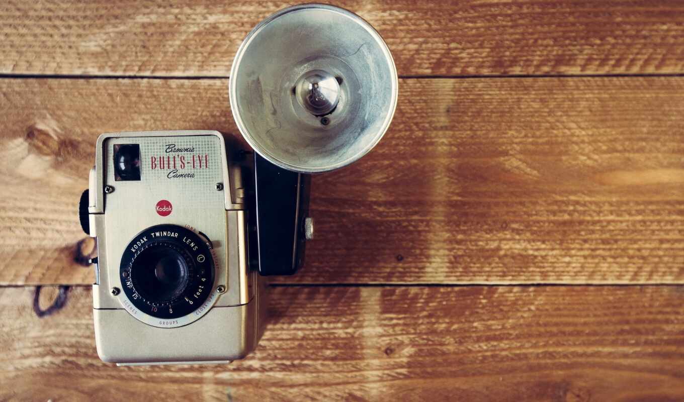 photo, photo camera, a laptop, vintage