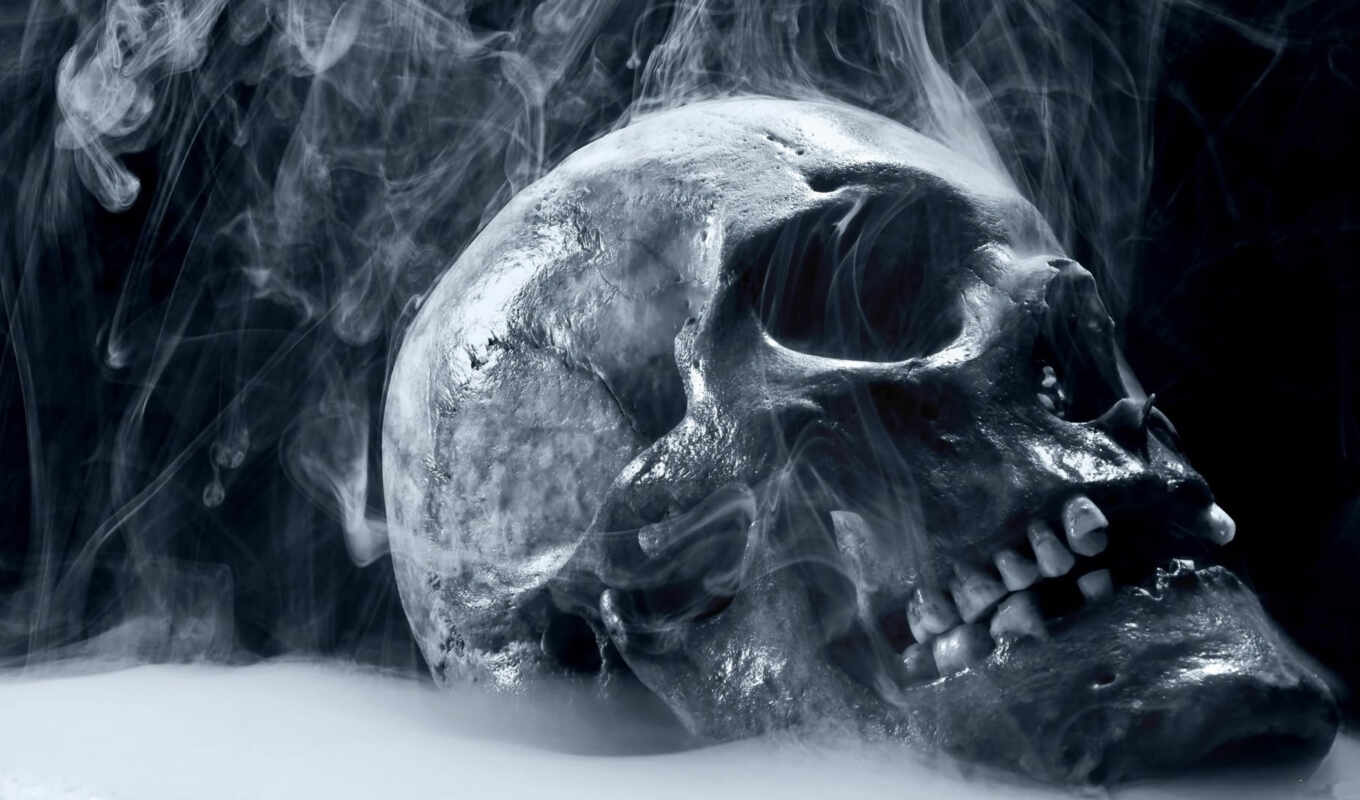 different, smoke, dark, skull, death, death, smoking, years, later, present, public, cause