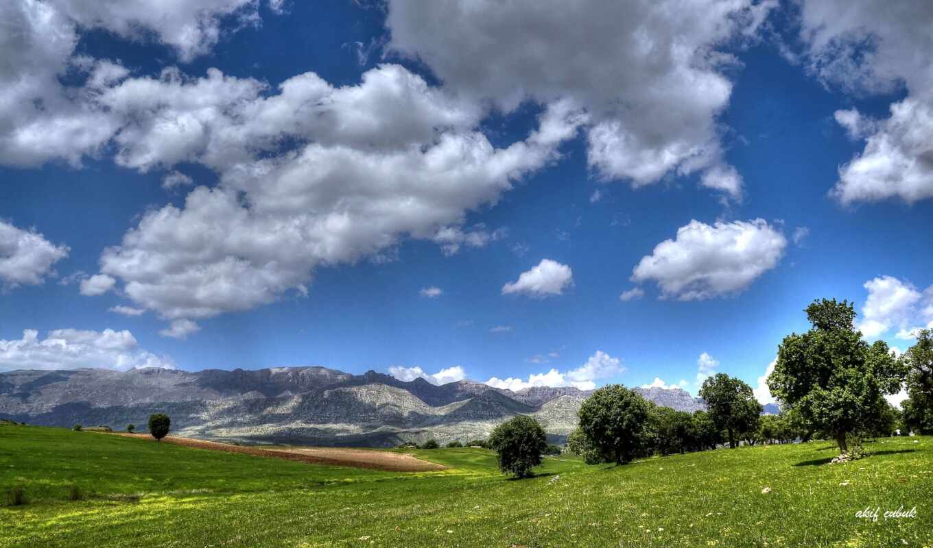 природа, небо, телефон, mobile, trees, mountains, clouds, imran
