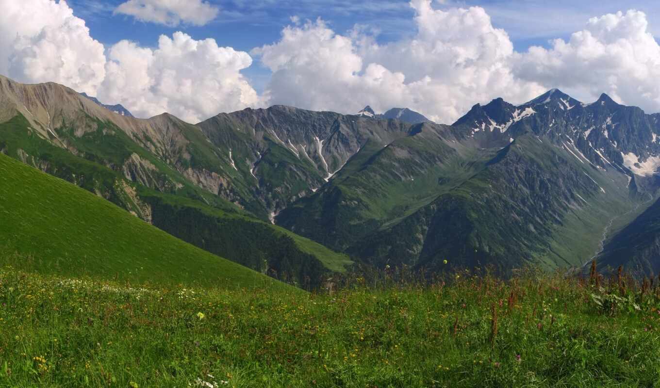green, freshness, mountains, margin, caucasus