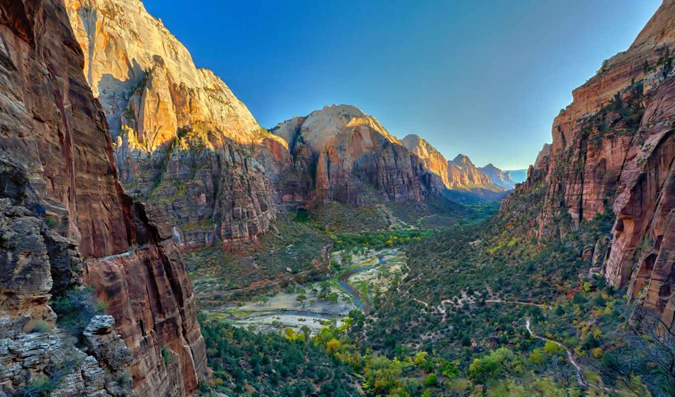 nature, park, national, canyon, zion, mountains, hard work