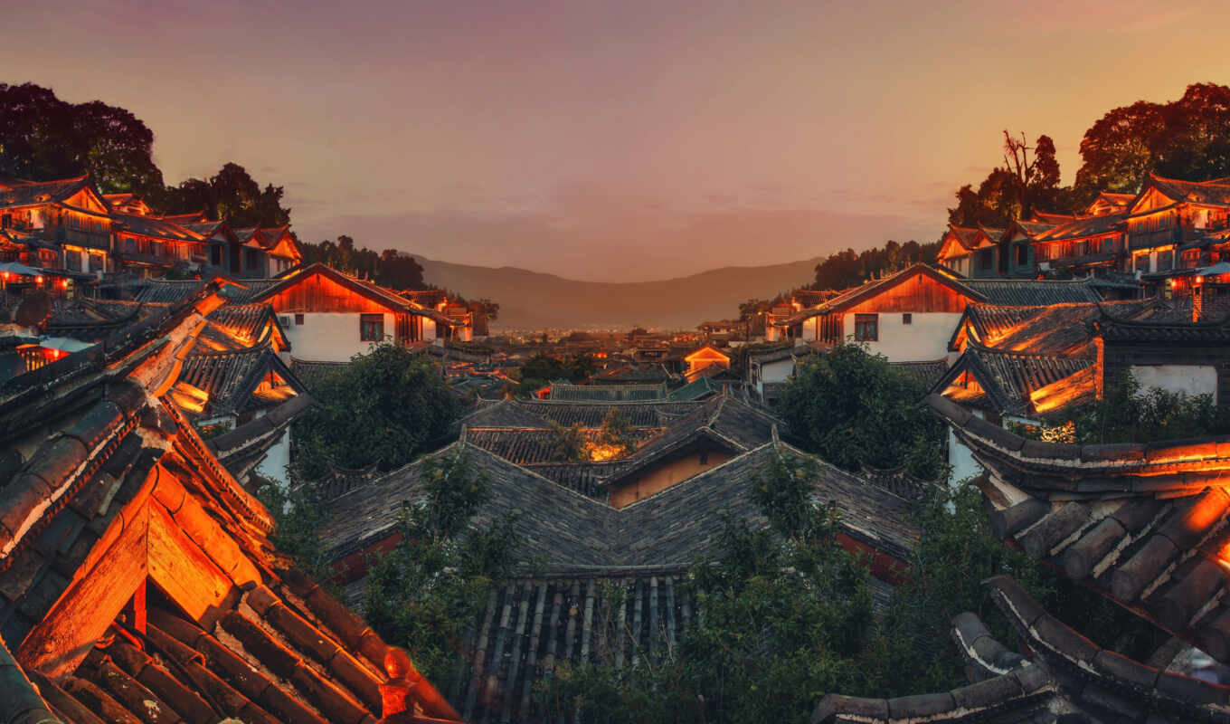 town, china, lijiang