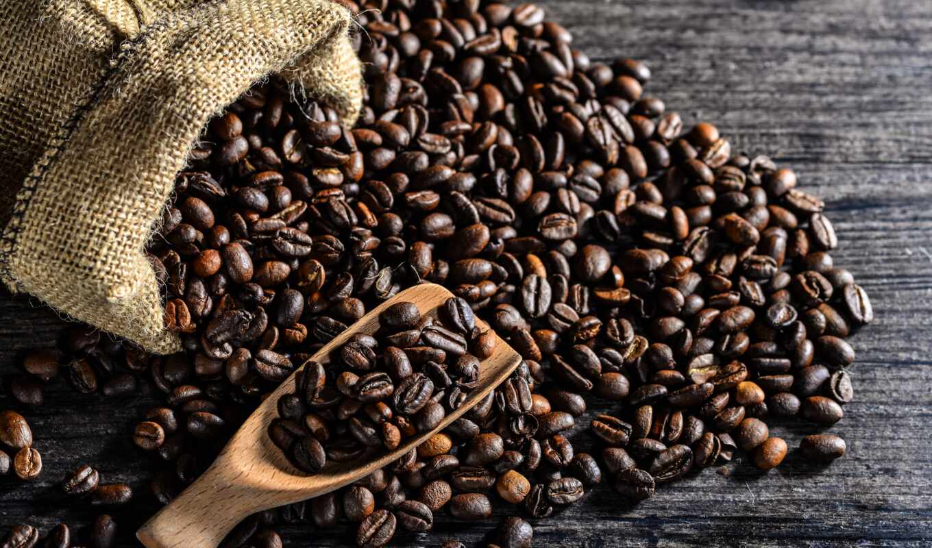 Кофе зерна в высоком разрешении