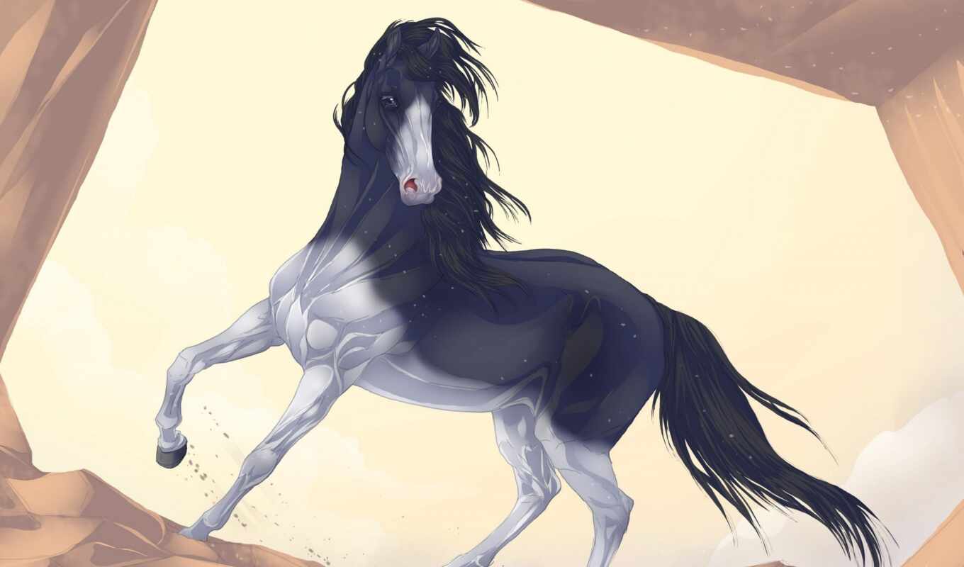 дух, лошадь, pantalla, арт, drawing, caballo, cimarron, kartinkin, abrakadabra