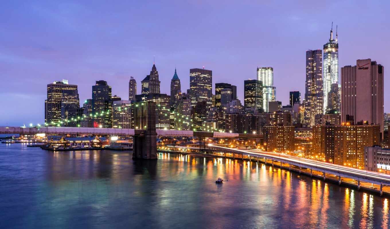 new, city, river, york, favim