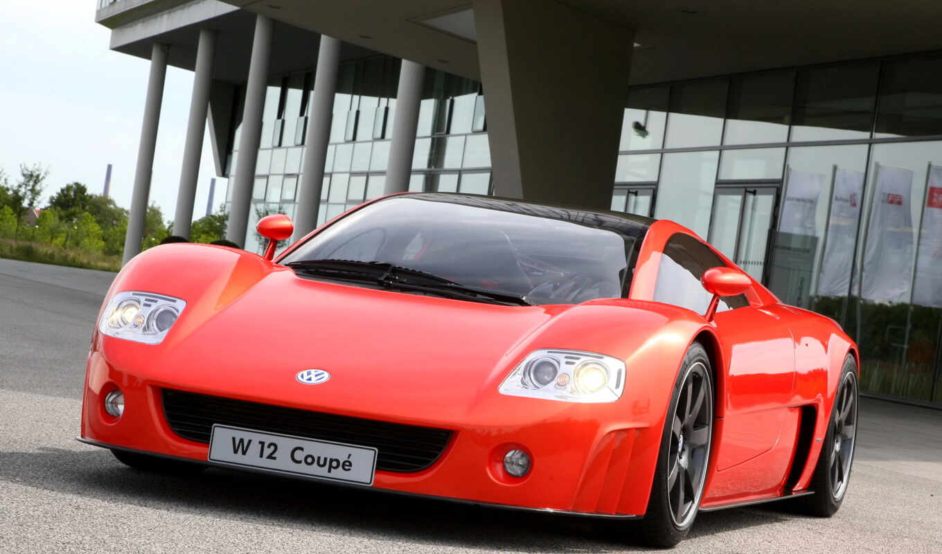 red, concept, for Volkswagen, sport car, nardo, w12
