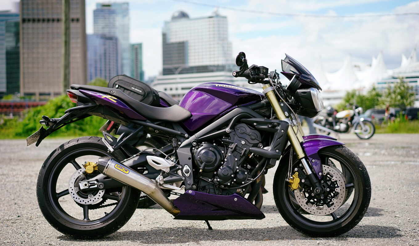 desktop, purple, улица, мотоциклы, honda, триумф, мотоцикле, супервелосипеды