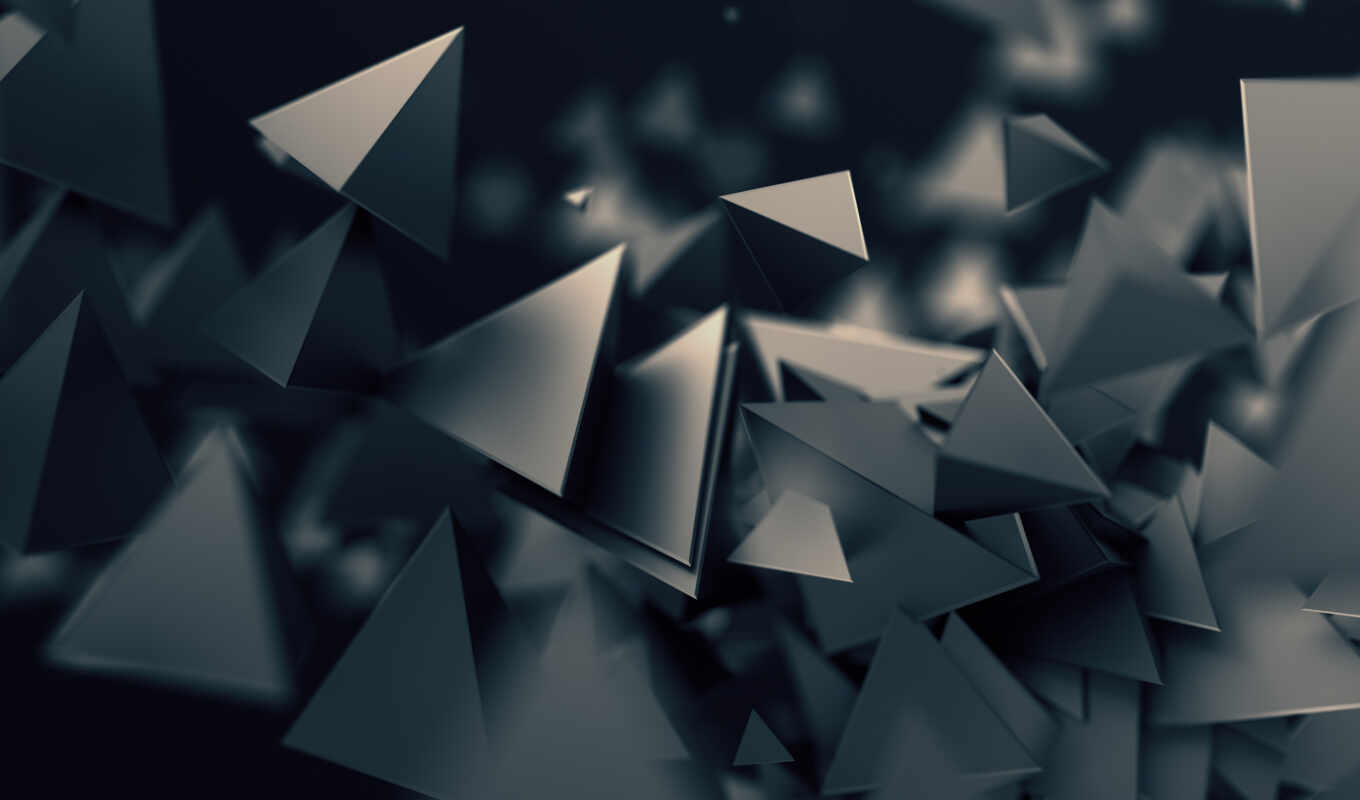 desktop, free, abstract, dark, треугольники, low, poly