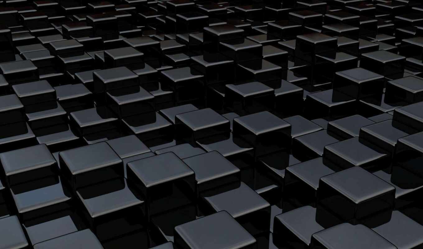 black, кубик, фон, картинка, красивый, monochrome, square, permission