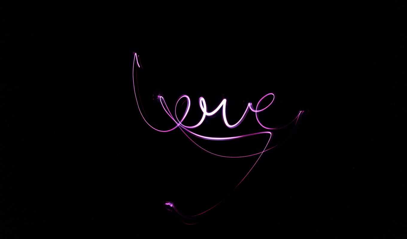 black, love, text, dark, neon, word