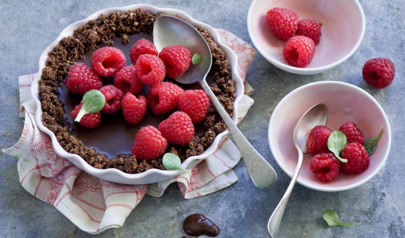 background, spoon, raspberry, cake
