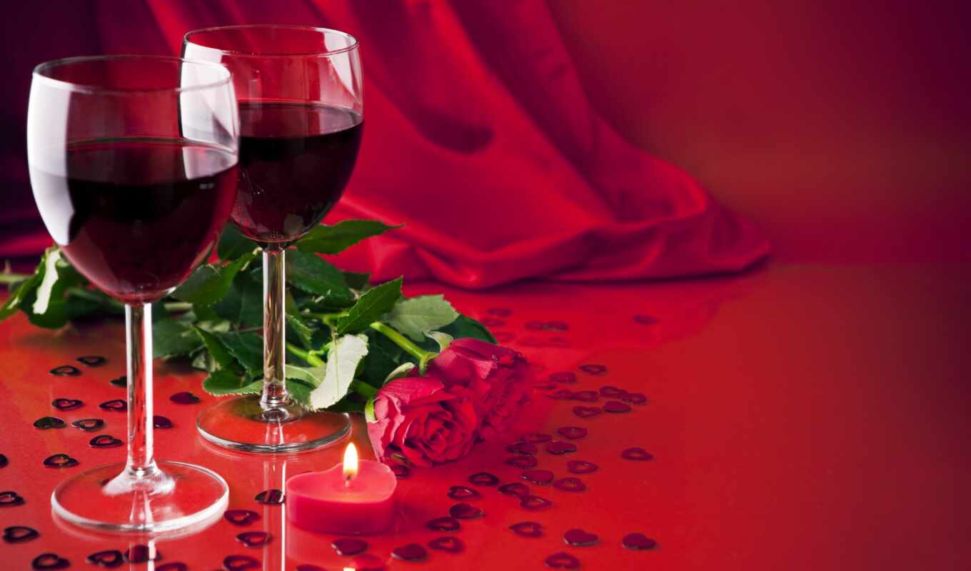 красные, red, розы, cvety, вина, шампанское, свечи