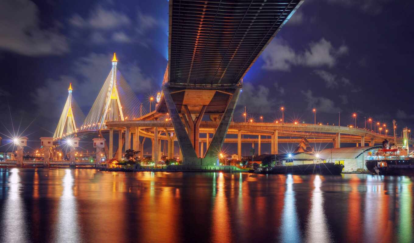bangkok, Bridge, lantern, winallo