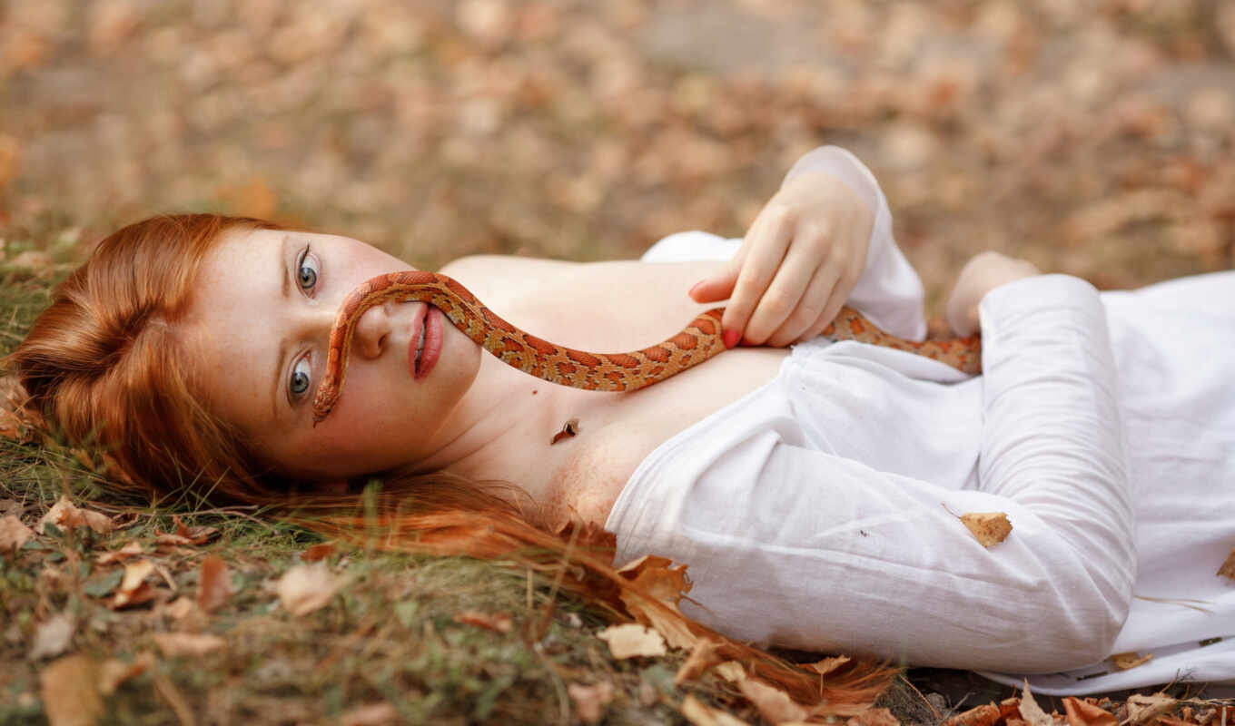 girl, best, red, autumn, snake, mood, a runaway, bride, redhead, loaded, grass-snake