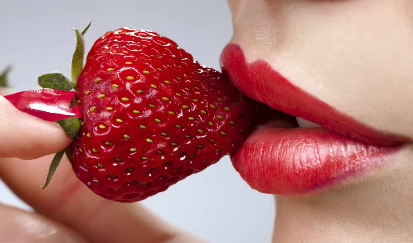 strawberry, lip