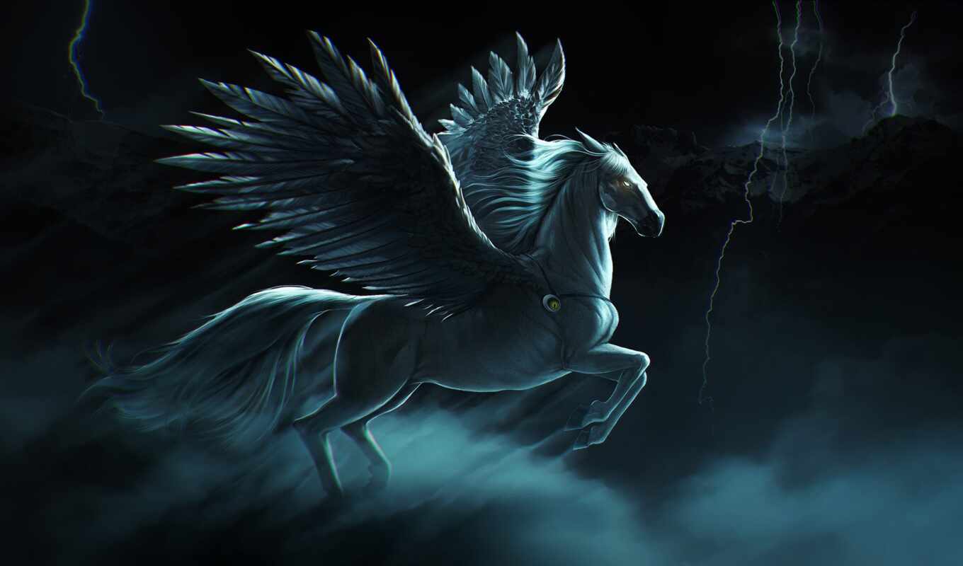 лошадь, крыло, пегас, мифология