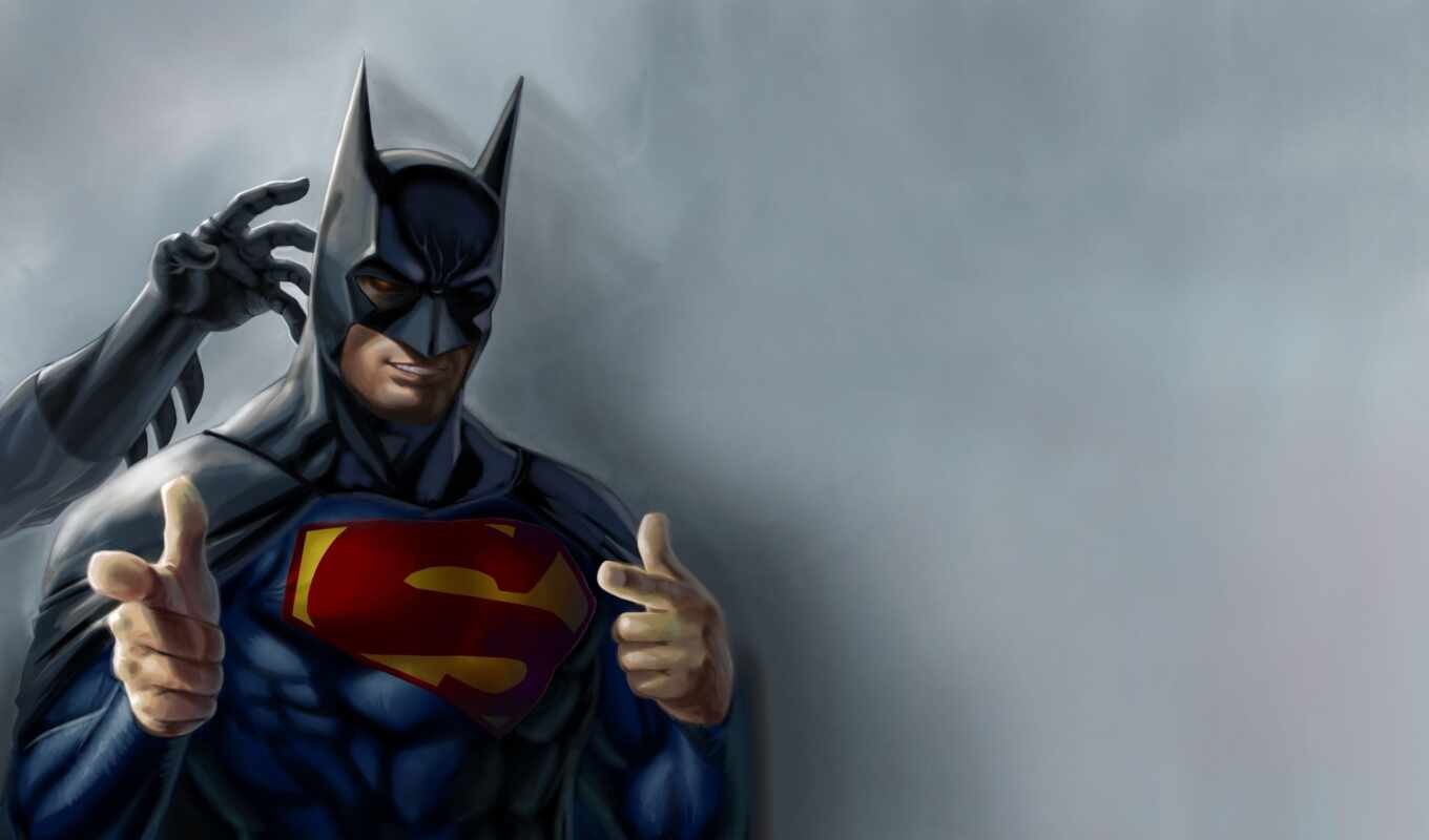 white, background, comics, artwork, batman, batman, superheroes, superman
