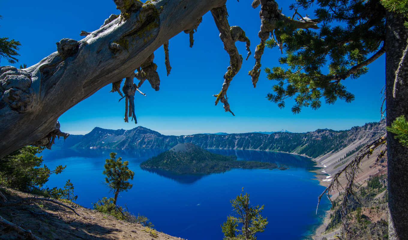 озеро, park, national, crater, oregon