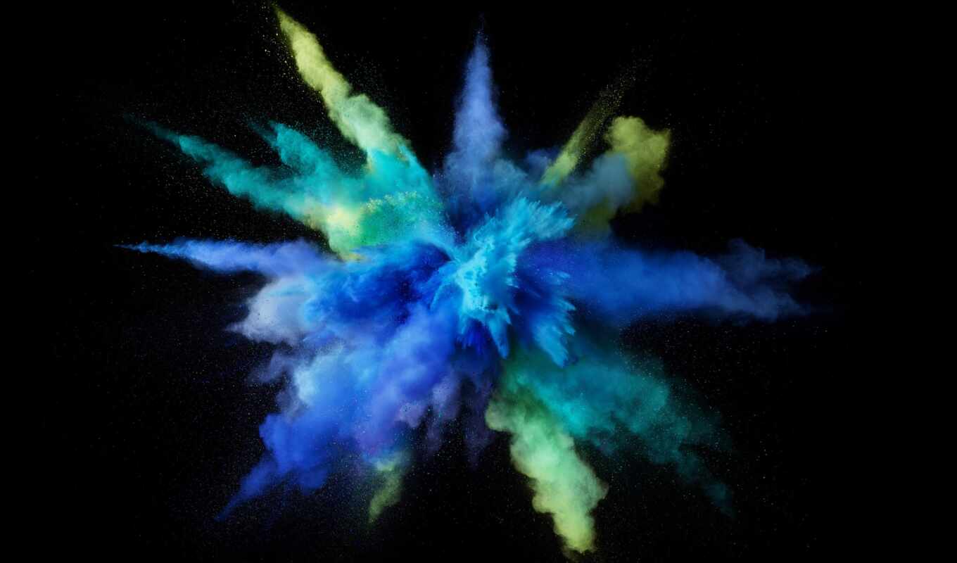 art, blue, green, explosion, color, powder, burst, maco